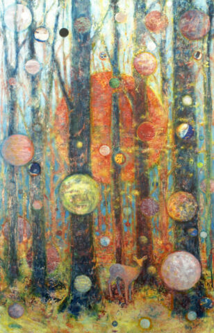 Bubblewald, 96cm x 56cm