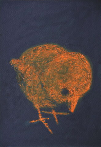 Plüsch 15, Ölfarbe auf Papier, ca. 29cm x 20cm