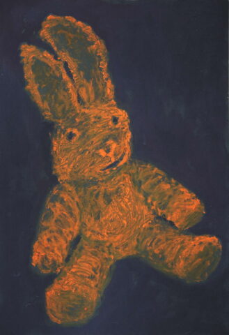 Plüsch 17, Ölfarbe auf Papier, ca. 29cm x 20cm