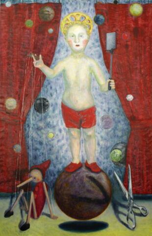 Dummy, 115cm x 74.5cm, Alkydfarbe auf Dibond