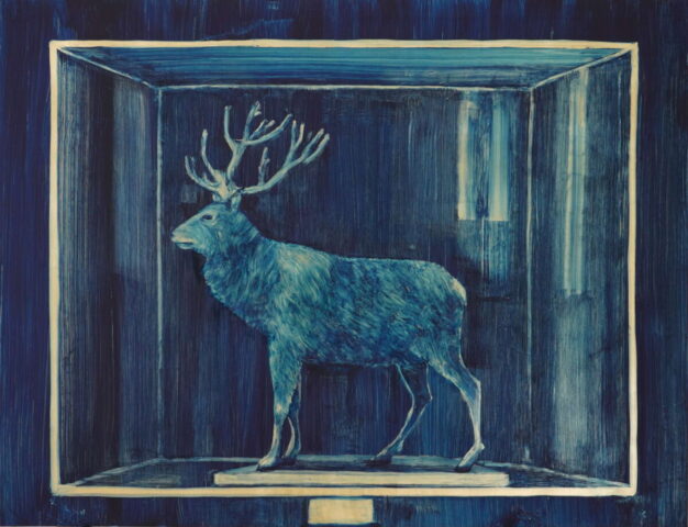 Habitat 4, 117cm x 152cm, Schlagmetall und Ölfarbe auf Dibond