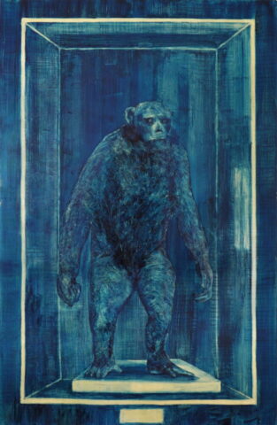 Habitat 6, 230cm x 150cm, Schlagmetall und Ölfarbe auf Dibond