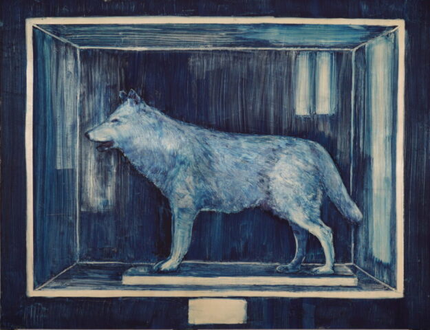 Habitat 5, 101cm x 78cm, Schlagmetall und Ölfarbe auf Dibond