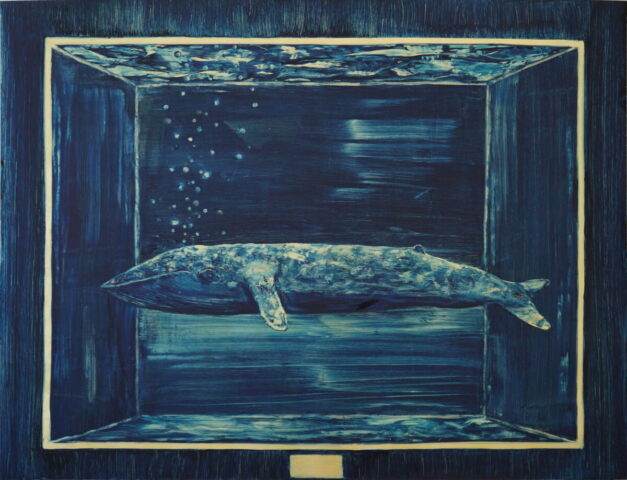 Habitat 7, 117cm x 150cm, Schlagmetall und Ölfarbe auf Dibond