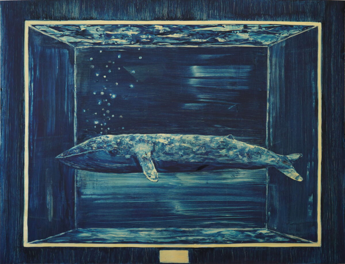 Habitat 7, 117cm x 150cm, Schlagmetall und Ölfarbe auf Dibond