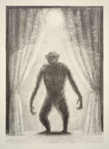 Theater 7, 30cm x 21cm, Bleistift auf Papier