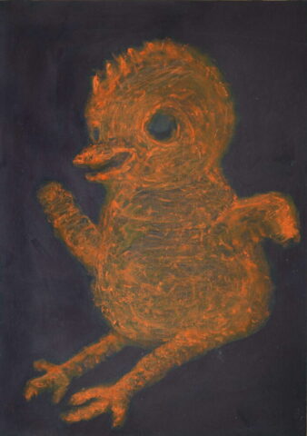 Plüsch 4, Ölfarbe auf Papier, ca. 29cm x 20cm